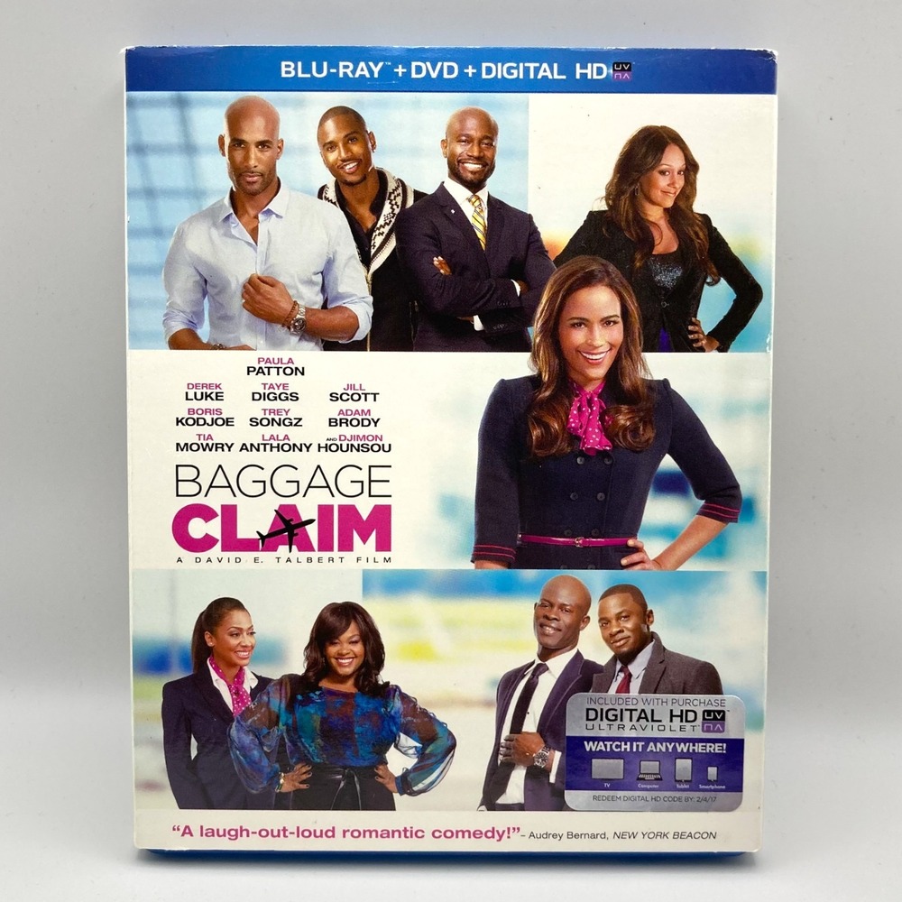 Baggage Claim Blu Ray DVD Digital HD Movie Paula Jill Scott Patton Preowned Good